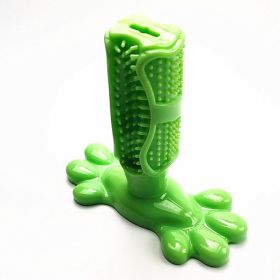 Effective Dental Oral Care Dogs Toothbrush Stick Brushing Nontoxic Natural Rubber Bite Resistant Dog Chew Toys (Size: Large)