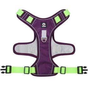 Reflective Dog Harness (Specification (L * W): L, Colors: Purple)