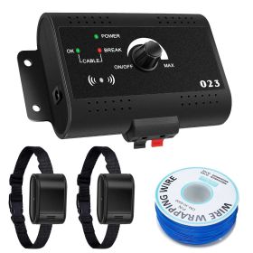 Electric Dog Fence System Pet Tone Shock Boundary Containment Water Resistant Collar Receiver For Small Medium Large Dog (Size: Dog Fence System)